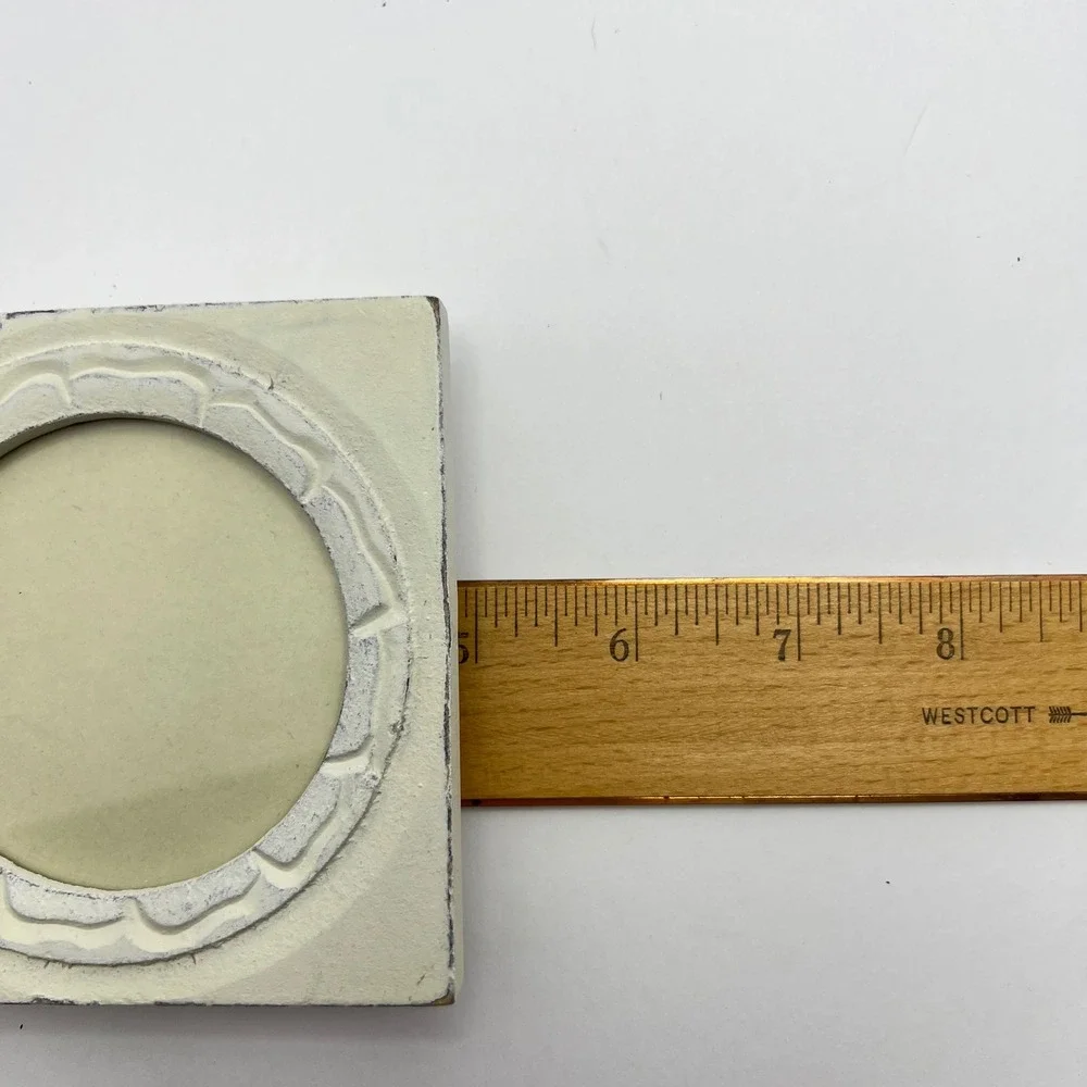 Vintage Ornate Cream Picture Frame Set of 2 Scrollwork Victorian Regency Shabby